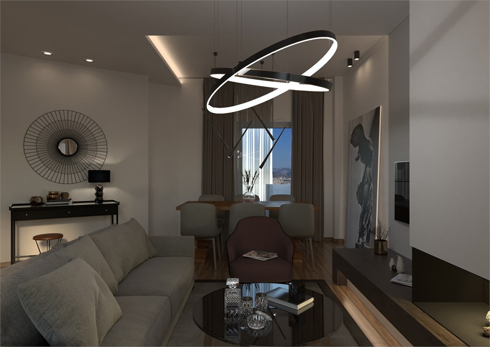 Interior design in apartment in Pireaus